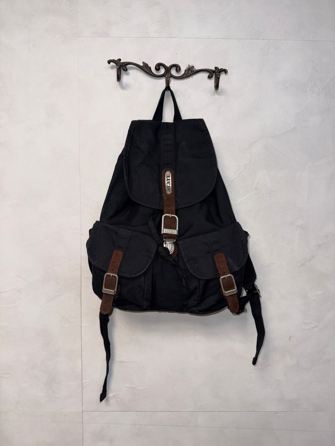 Lucas black multi pocket backpack  상품이미지1