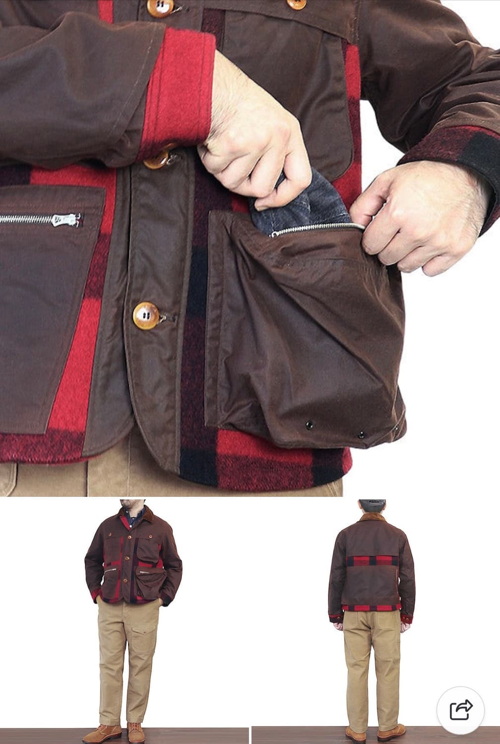 프리휠러스 유티카 왁스헌팅자켓 40(105) 상품이미지7