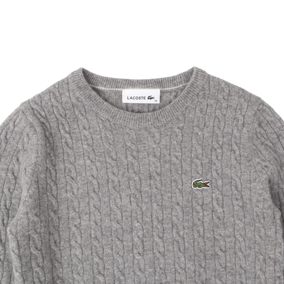 라코스테 그레이 울 케이블 니트 상품이미지2
