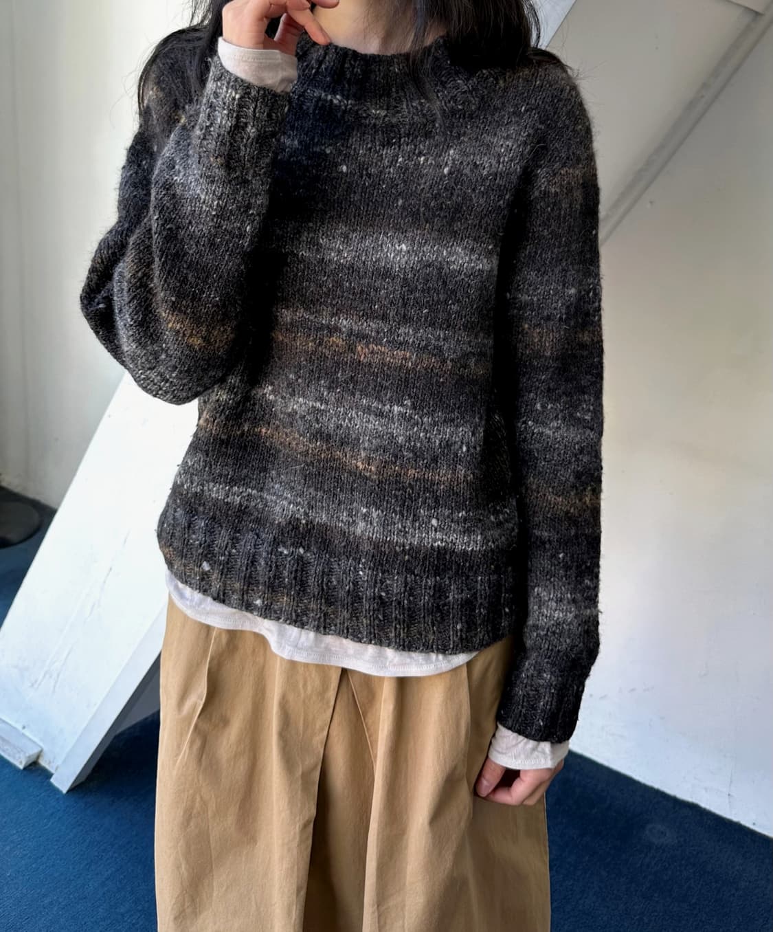 Brushed fabric sparkle knit P/O 상품이미지4