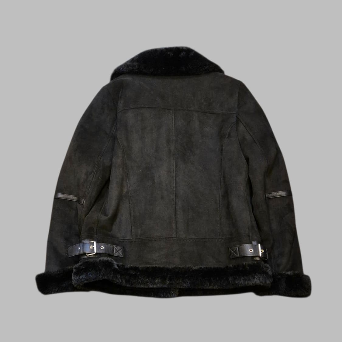 여성-55size 블랙 스웨이드 무스탕자켓  상품이미지2