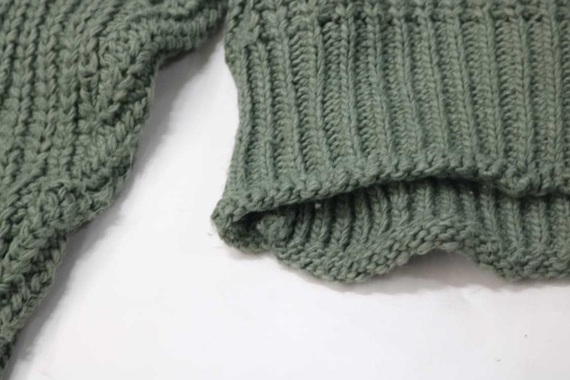 세이지 그린 청키 크롭 터틀넥 니트 상품이미지5