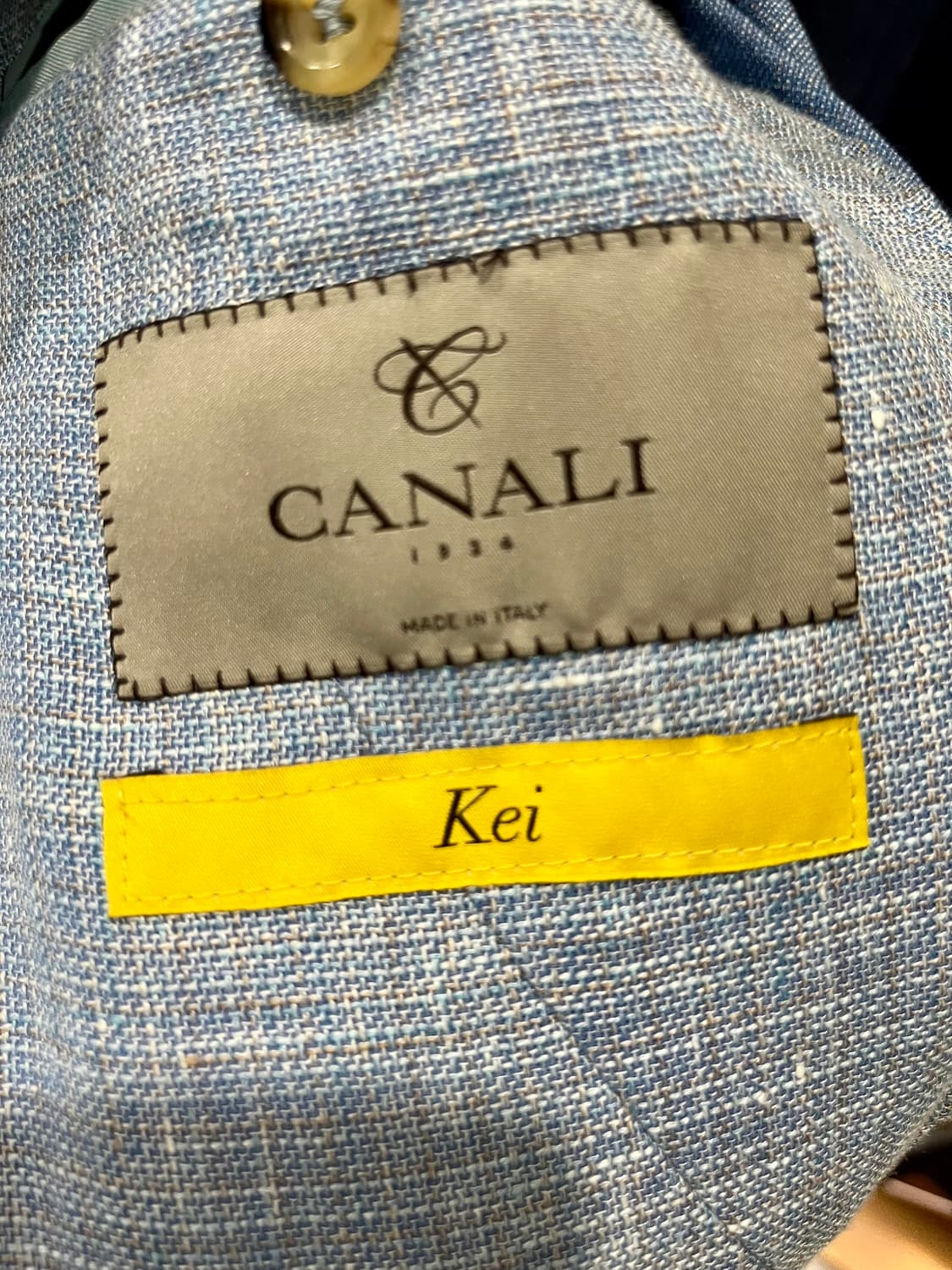 CANALI 남성 리넨 자켓 50R 블루 새제품 현대백화점 상품이미지5