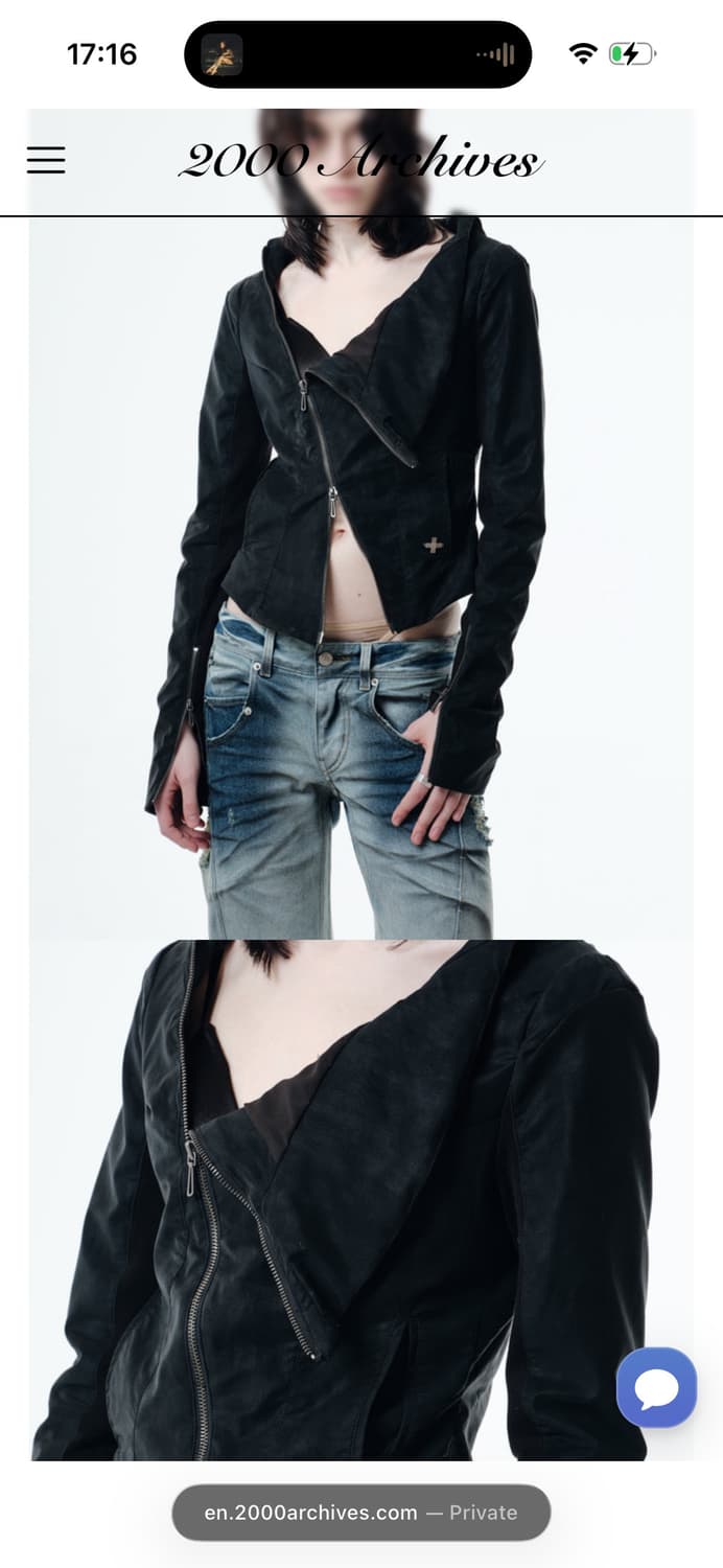 2000 archives KAEL DRAPED JACKET (BLACK) 상품이미지3