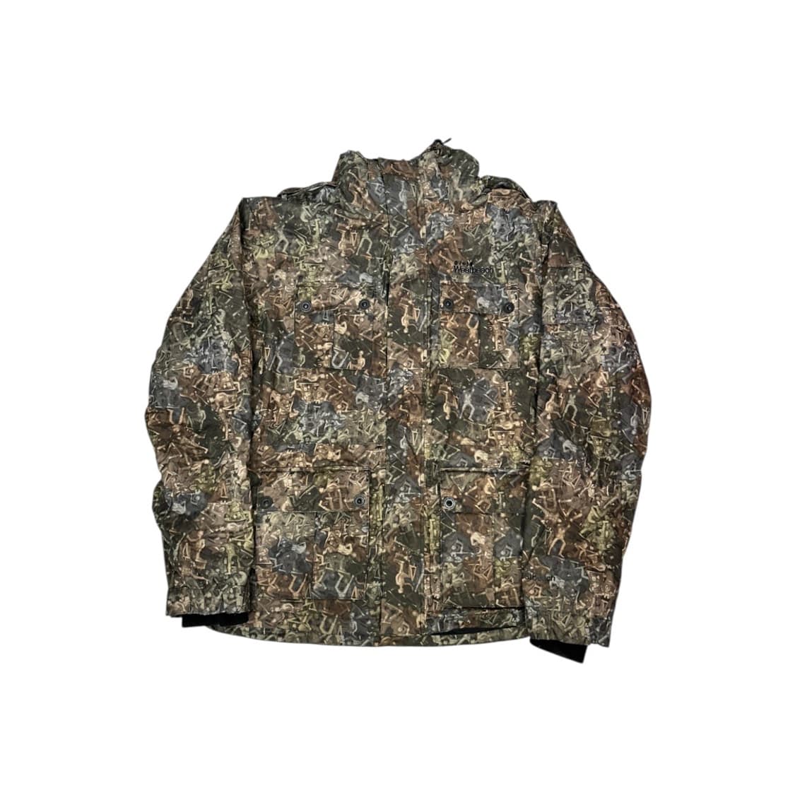 Westbeach 카모 패턴 고프코어 바람막이 후드 자켓 점퍼 L 상품이미지5