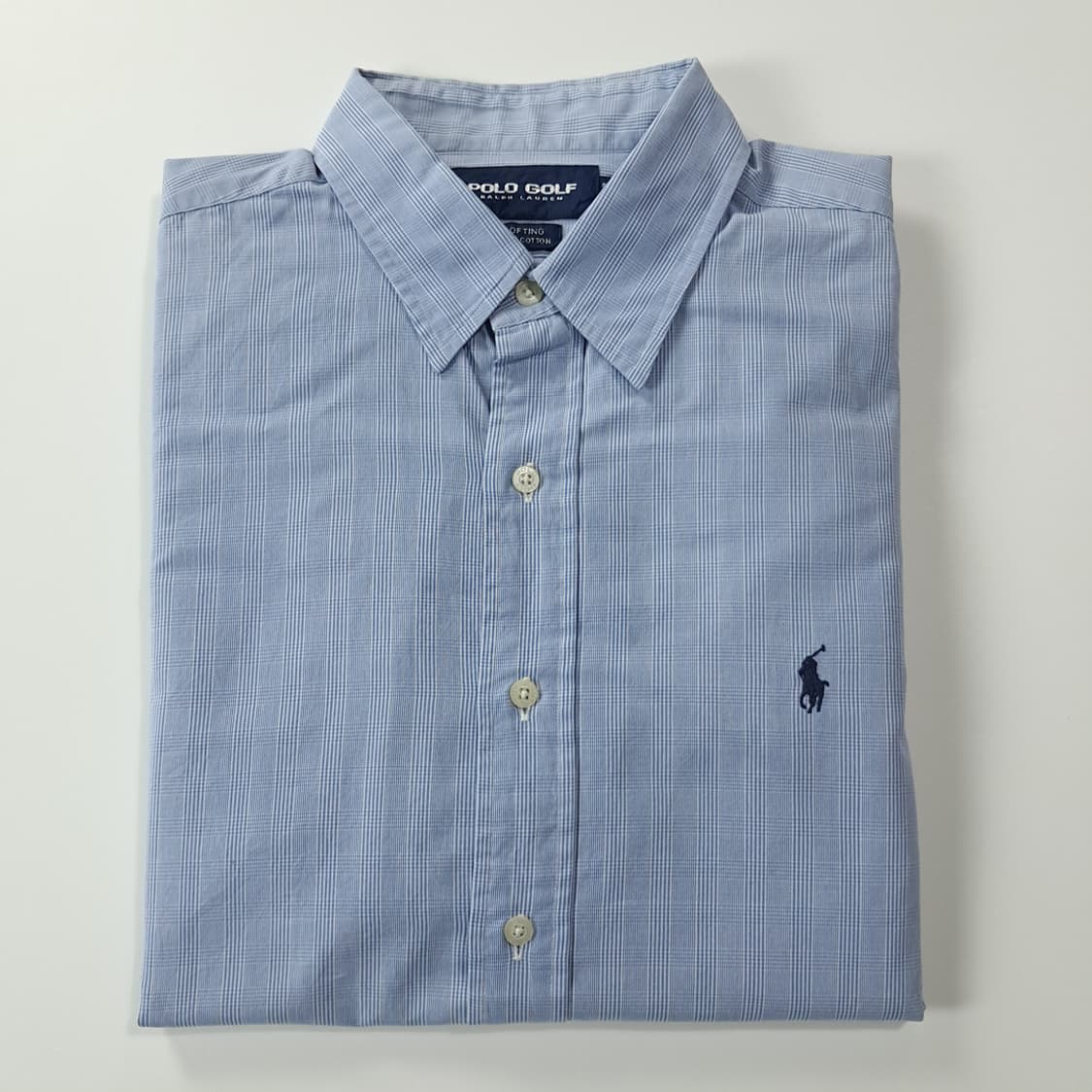 CK253 L 폴로 90s LOFTING 글렌체크 블루 셔츠 남방 상품이미지8