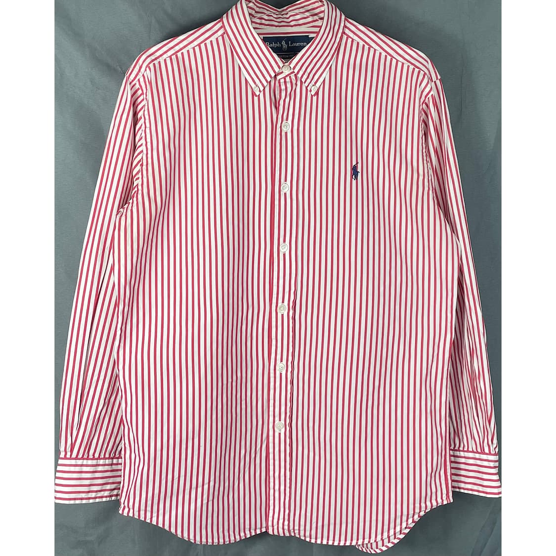 [M] 폴로 랄프로렌 코튼 자수포니 스트라이프 셔츠 커스텀 핏 상품이미지1