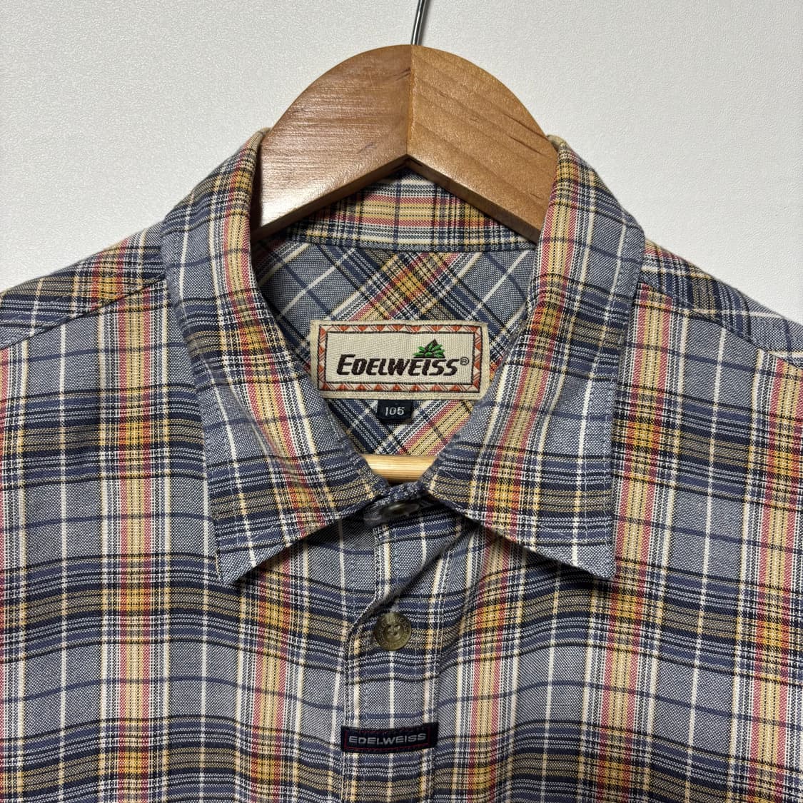 EDELWEISS 체크 남방 셔츠 105  상품이미지3