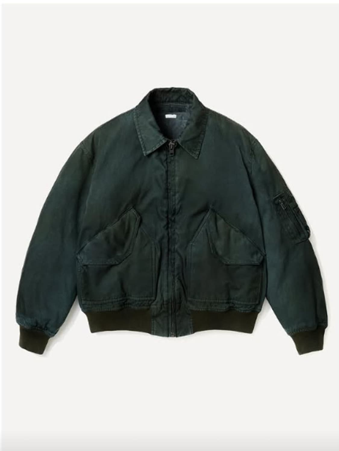 [3] 아프레쎄 26ss 실크 항공점퍼 올리브 상품이미지1