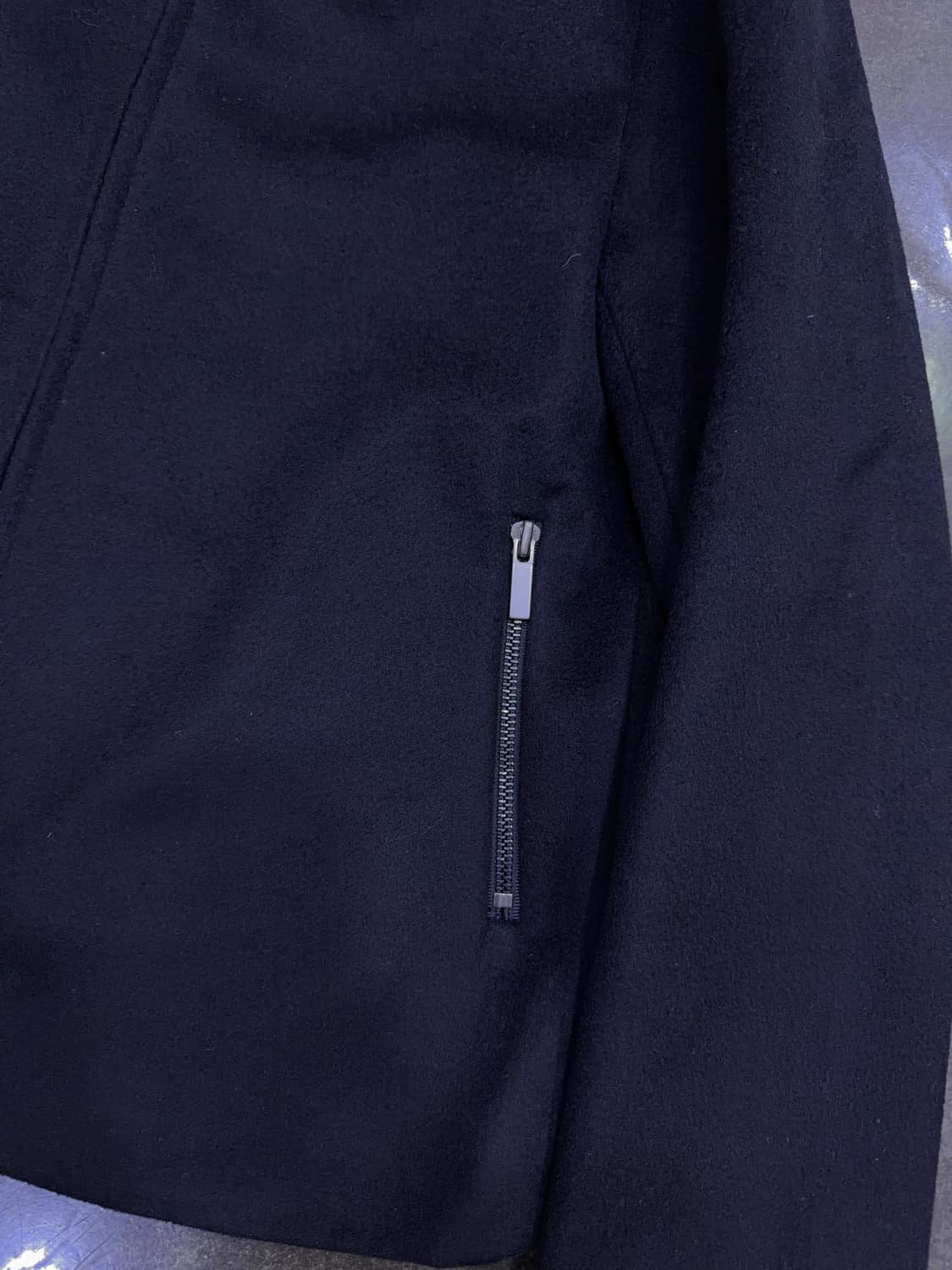 엘무드 미니멀 캐시미어 트러커 자켓 블루종 46 상품이미지6