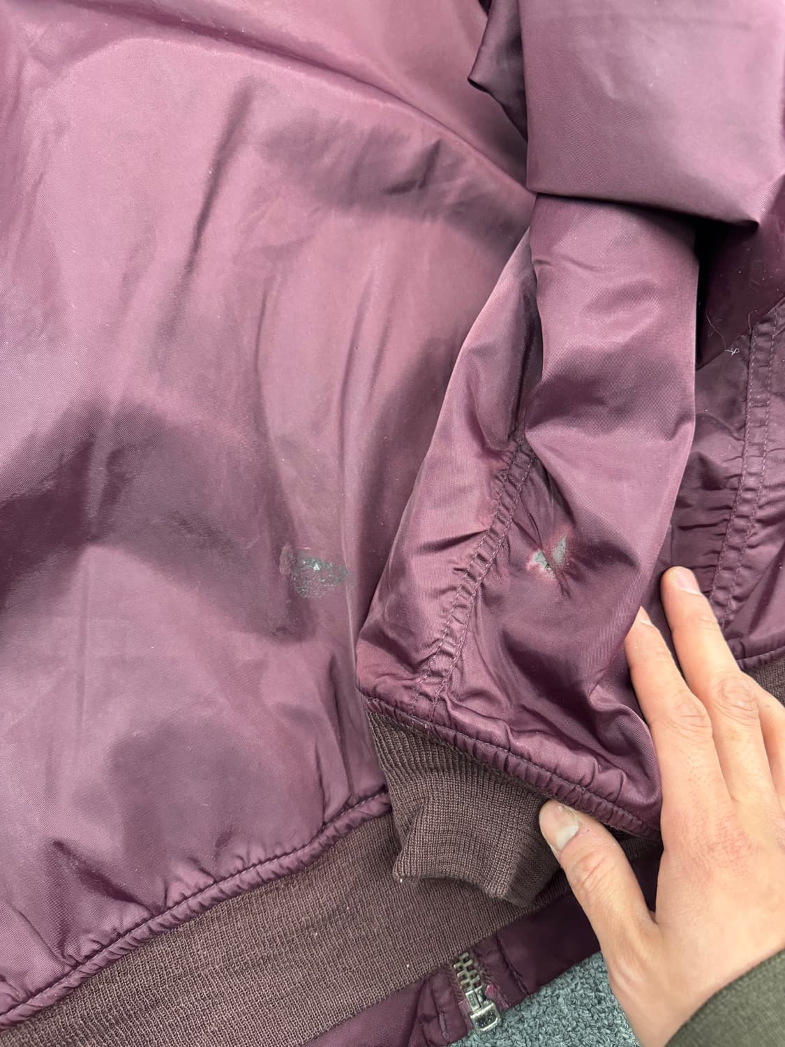 L)MIL-TEC 빈티지 버건디 MA-1 항공점퍼 상품이미지10