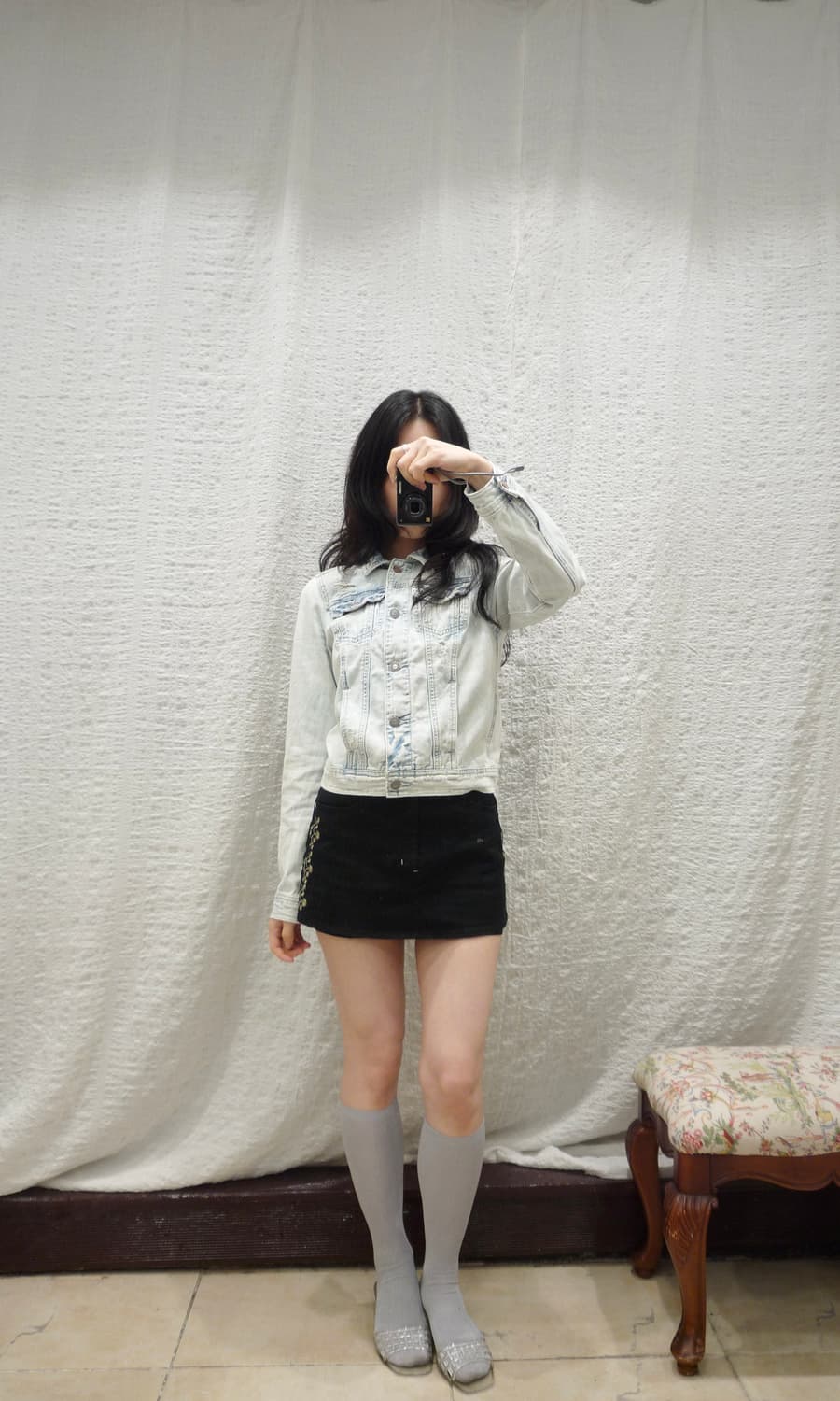 hollister crop denim jacket 상품이미지2