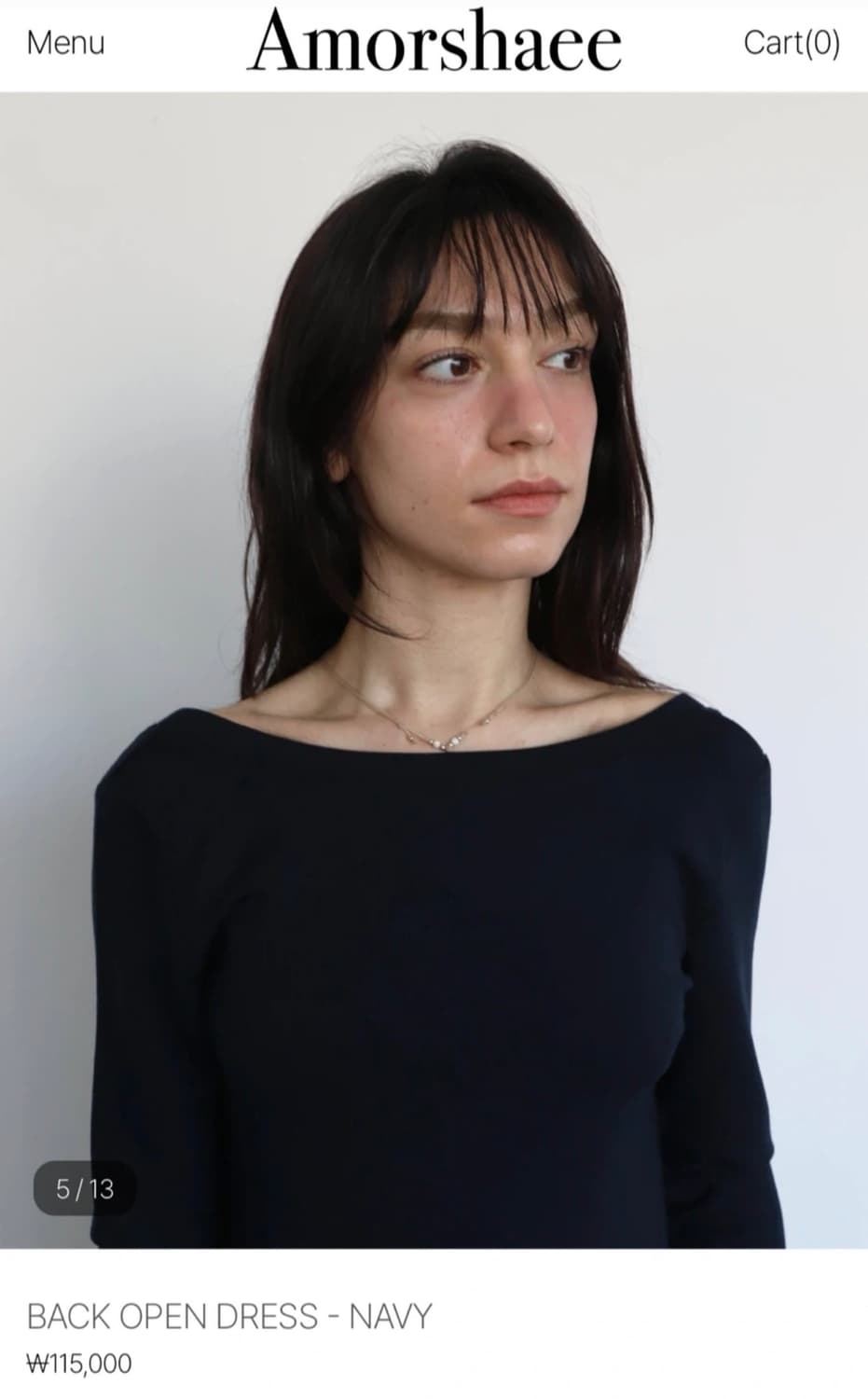 Amorshaee back open dress 새상품 택O 상품이미지8