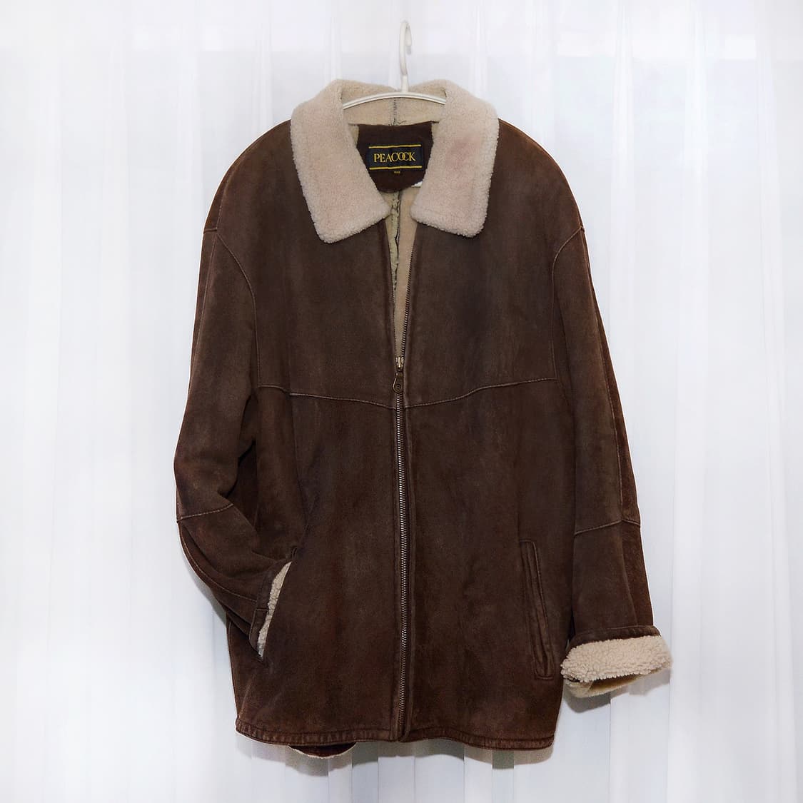 신세계 백화점 천연 양가죽 스웨이드 시어링 무스탕 코트 자켓 (100+) 상품이미지1