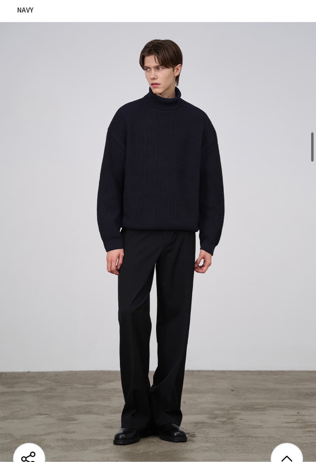 (새상품(L) 드로우핏 하찌 벌키 터틀넥 니트 [NAVY] 판매 상품이미지4