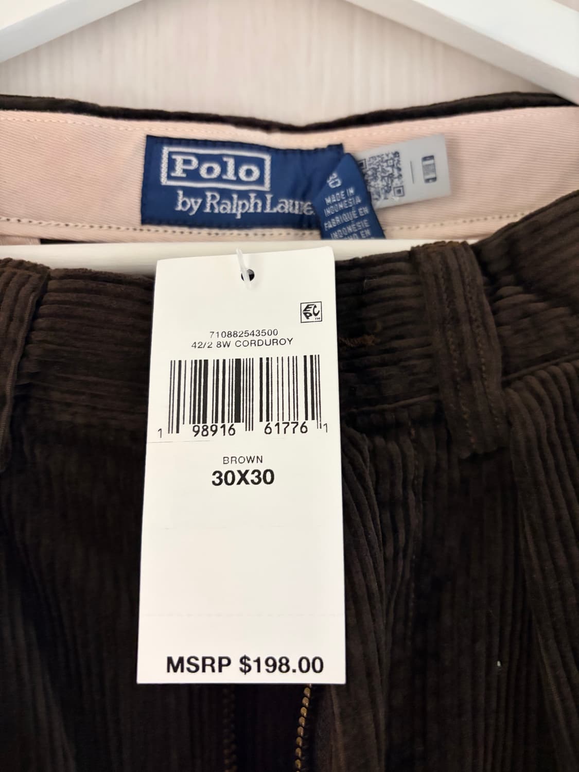 폴로 랄프로렌 휘트먼 릴렉스핏 코듀로이 팬츠 메디슨 브라운30x30 상품이미지6