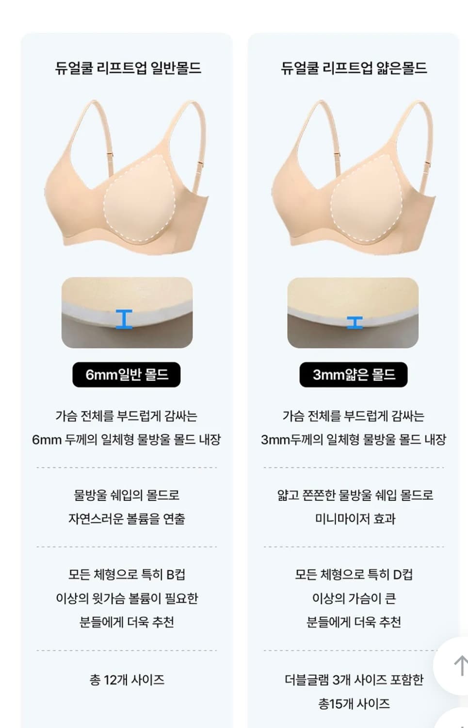 컴포트랩 듀얼 쿨 리프트업 브라 85 얇은 몰드 상품이미지2