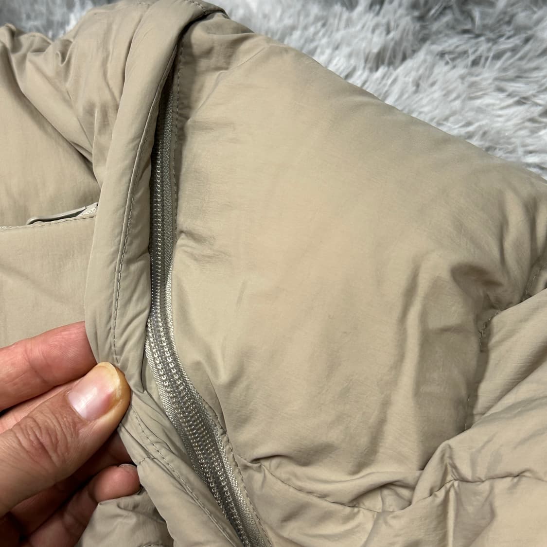 뉴에라 베이지 푸퍼 패딩점퍼 XL 상품이미지5