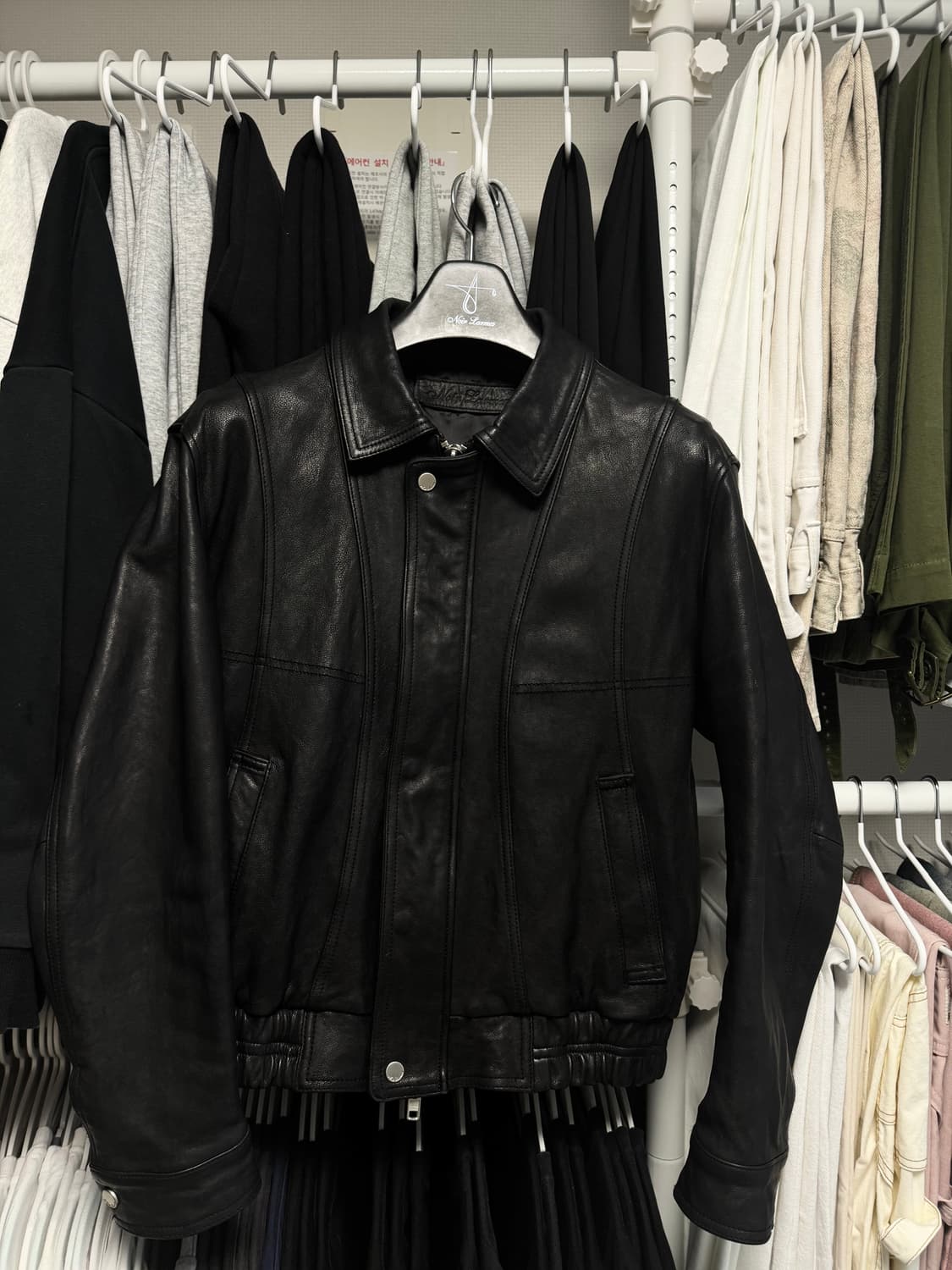 느외르라르메스 가죽자켓 46 상품이미지3