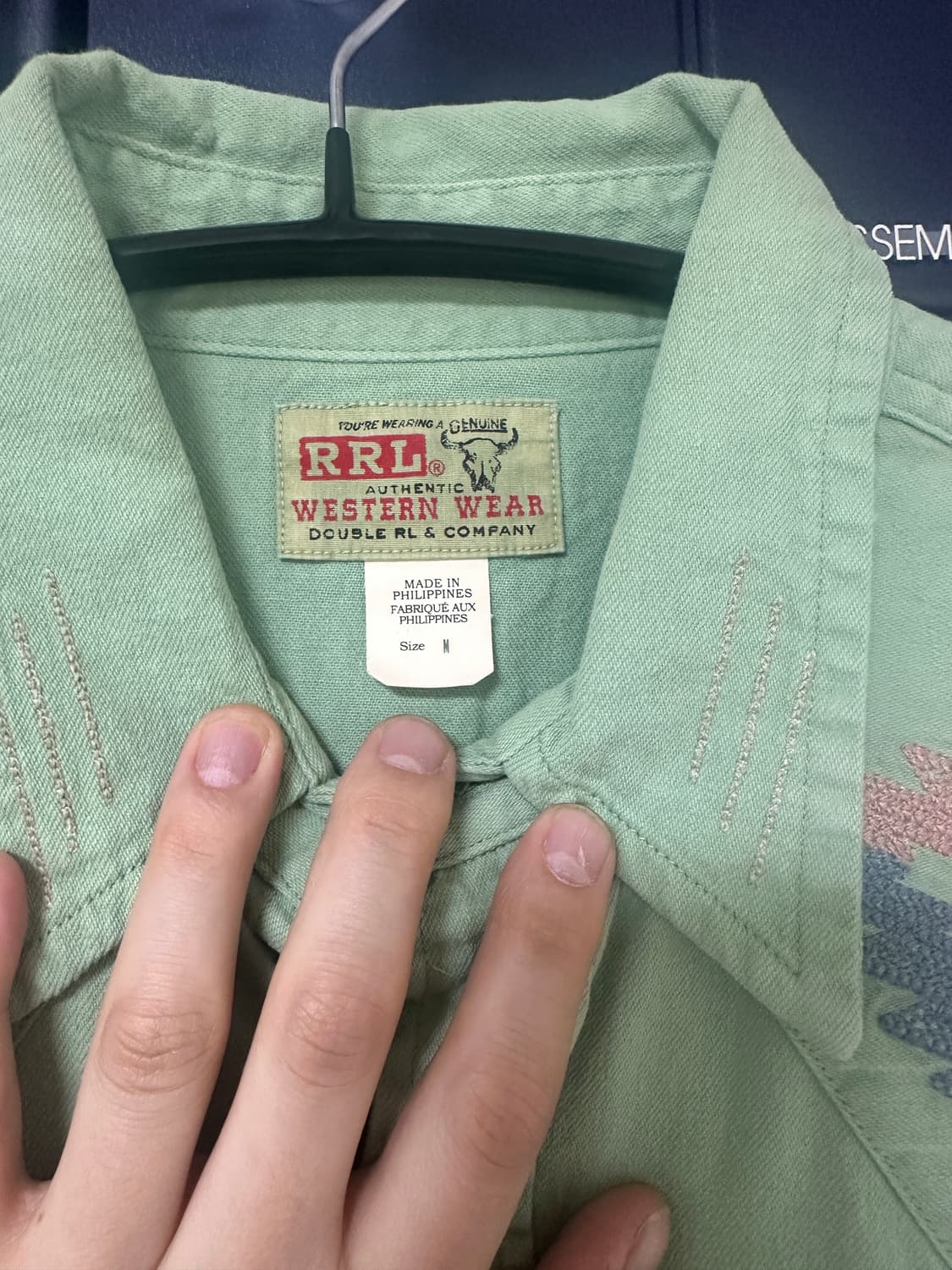 RRL 자수 웨스턴 셔츠 M 상품이미지5