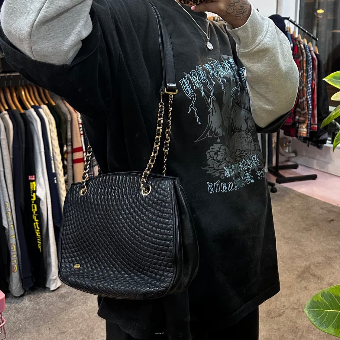 발리 빈티지 퀄팅 체인 숄더백F 상품이미지2