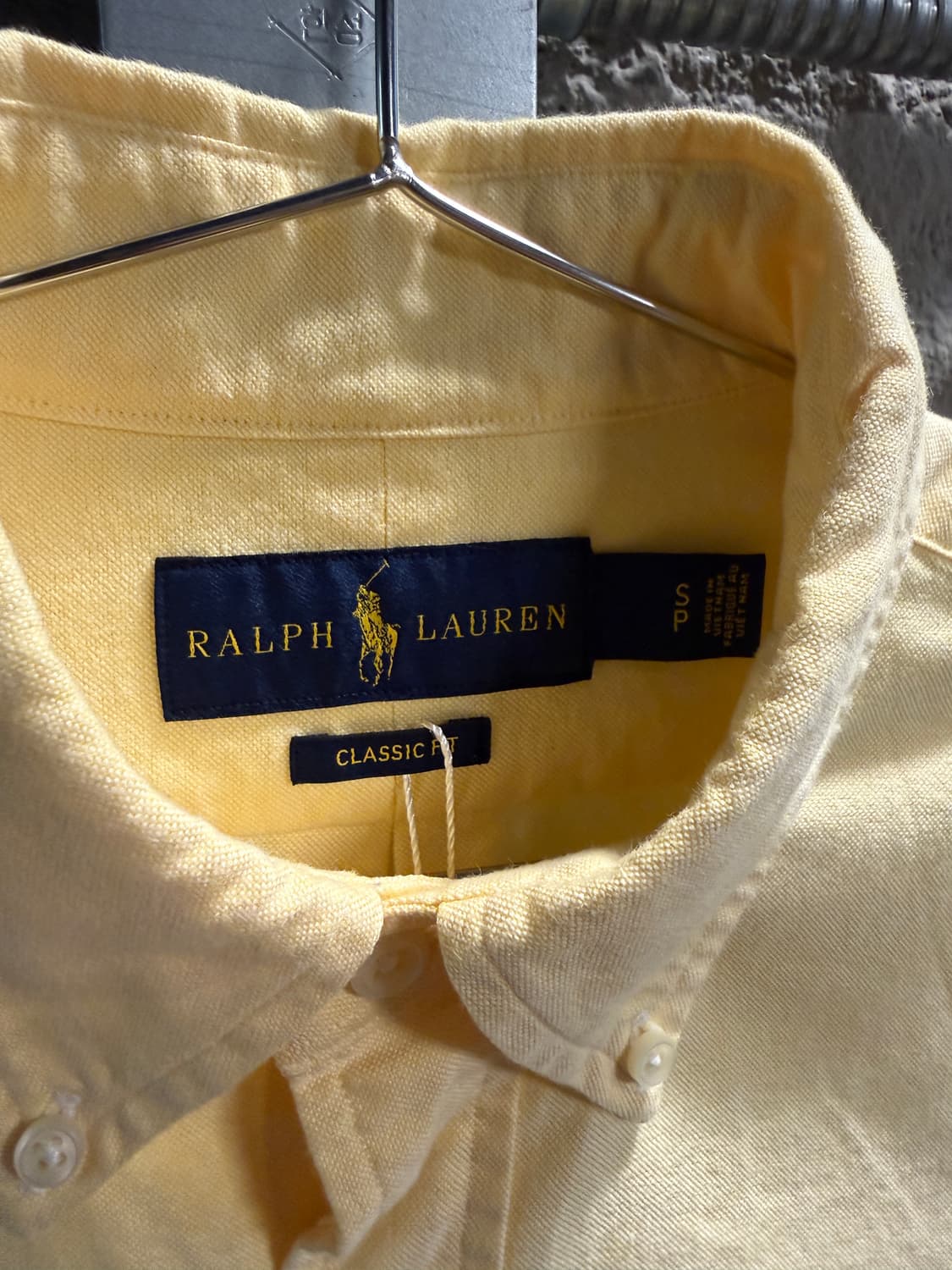 폴로 랄프로렌 클래식핏 옥스포드 셔츠 옐로우 SP 상품이미지3