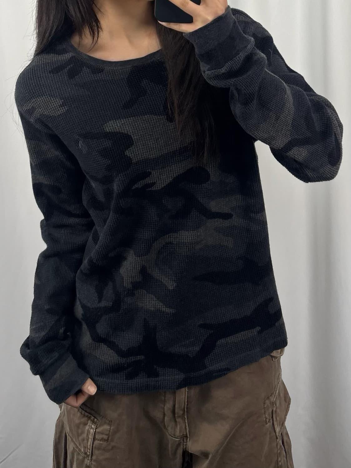 폴로 카모 와플 롱슬리브 상품이미지2