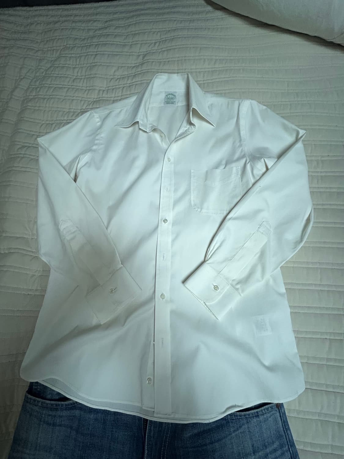 브룩스브라더스 화이트 셔츠 밀라노핏 15-32 상품이미지4