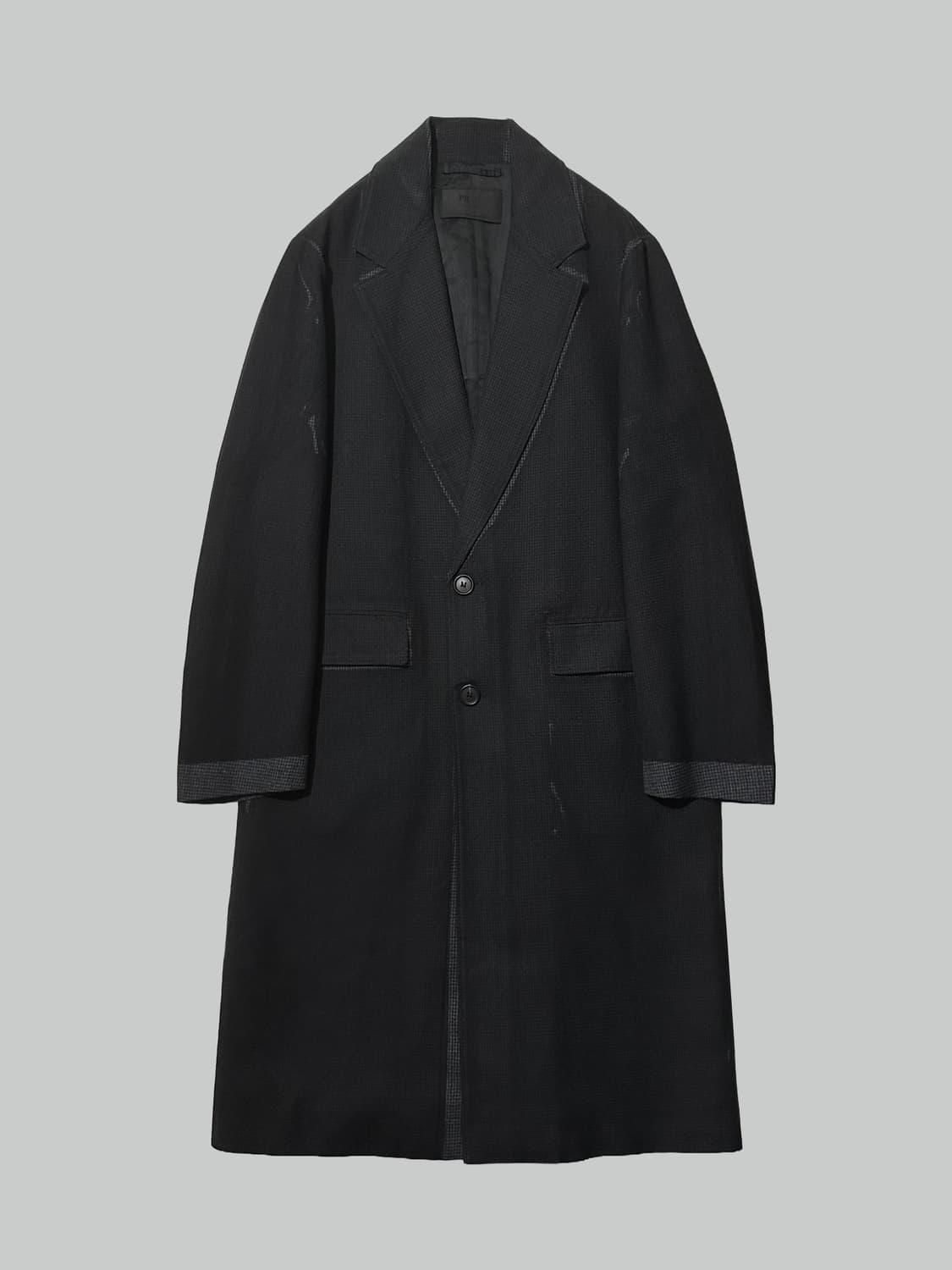 프라다 로고 패치 체스터필드 코트 상품이미지1