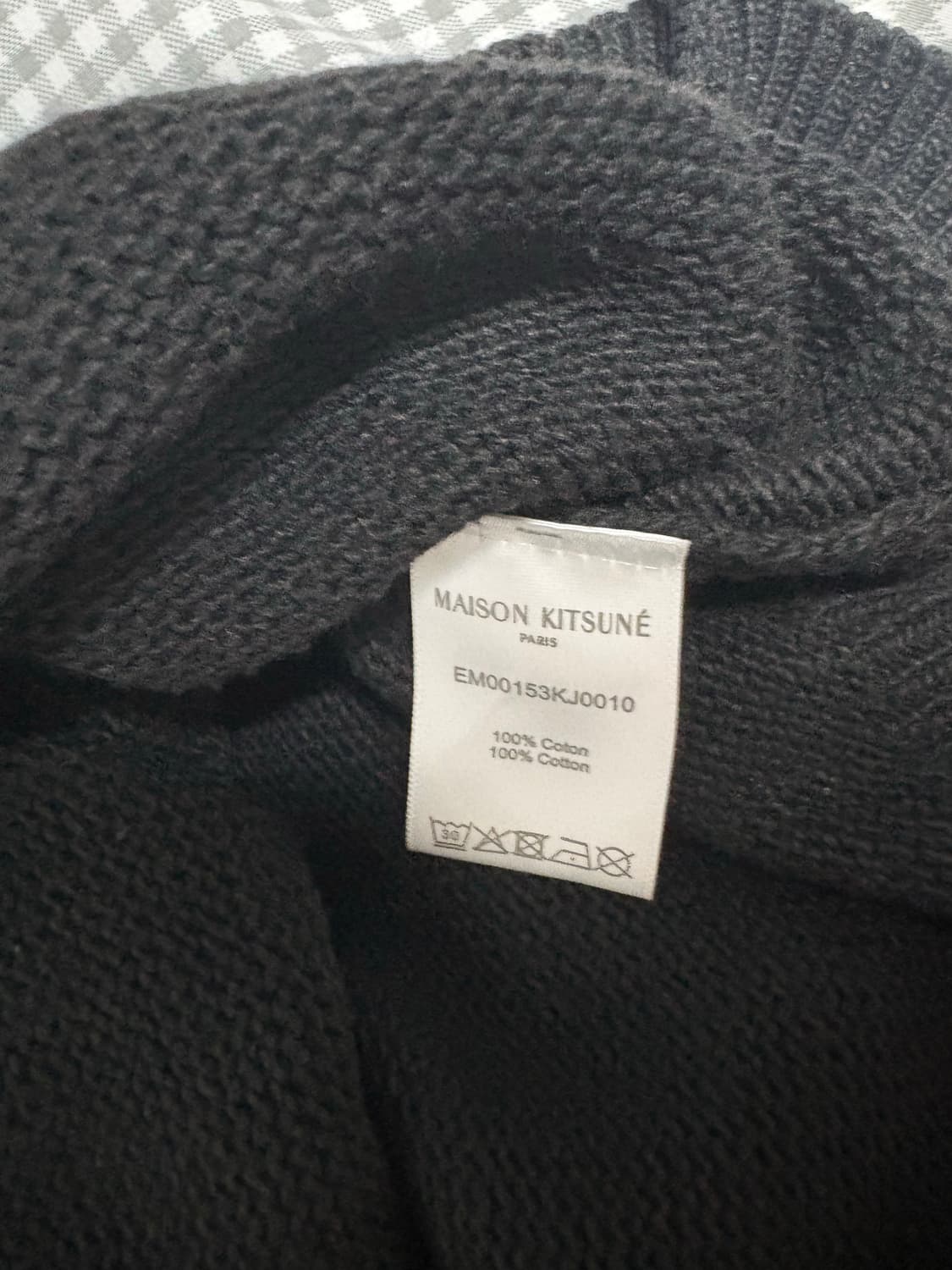 메종 키츠네 폭스 헤드 블랙 니트 L 상품이미지3