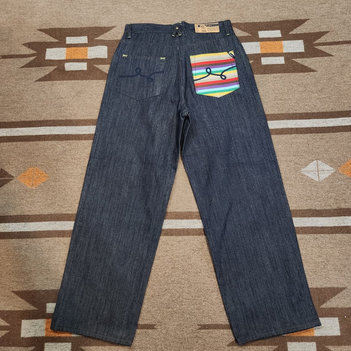 LRG 00s 와이드 데님 팬츠 34 진청 USA 상품이미지1