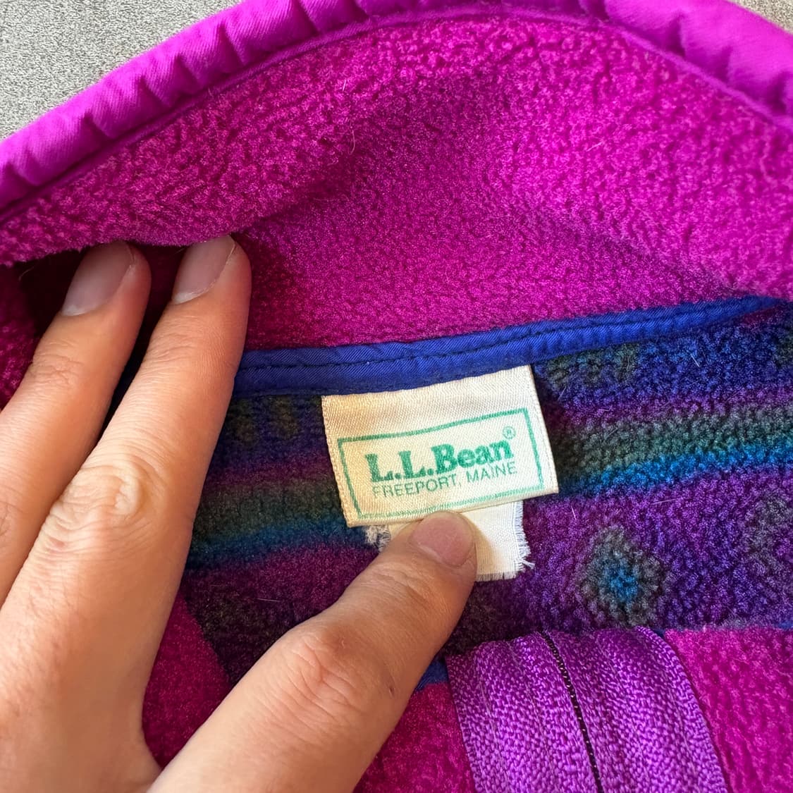 90s L.L.bean 90년대 생산 엘엘빈 아즈텍 플리스 신칠라 상품이미지5