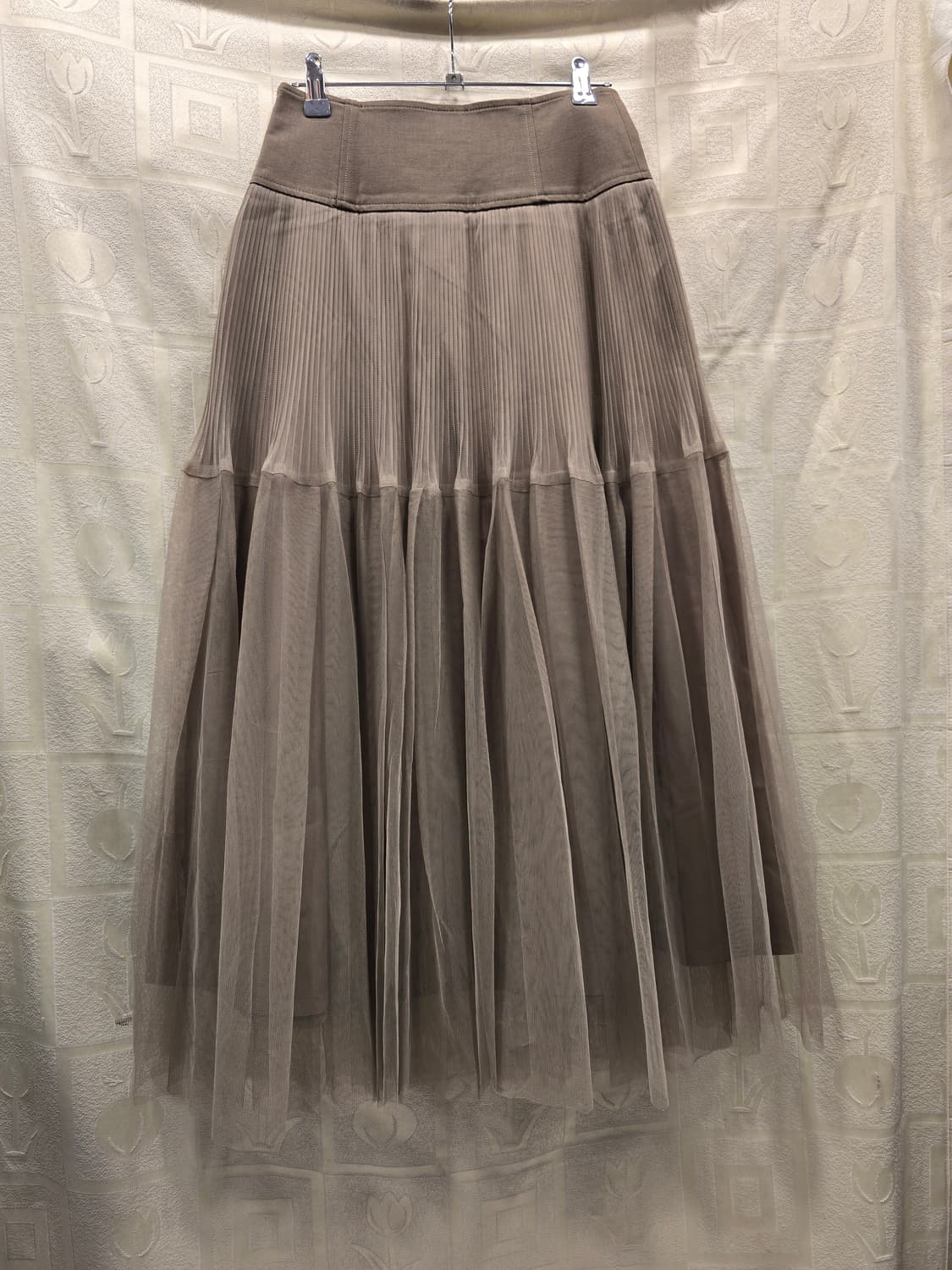 에고이스트 EGOSI 블루 스트라이프 레이스 롱 스커트 S(55) 상품이미지9