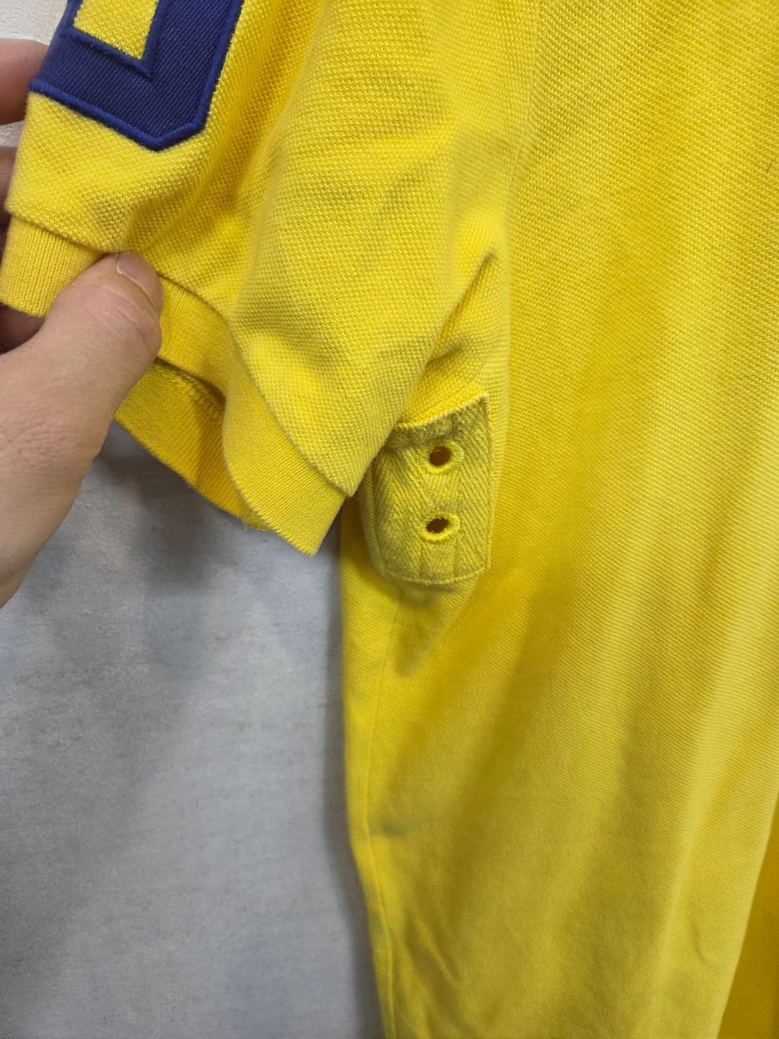 폴로랄프로렌 구형 빅포니 커스텀핏 카라반팔 노랑 xl 상품이미지6