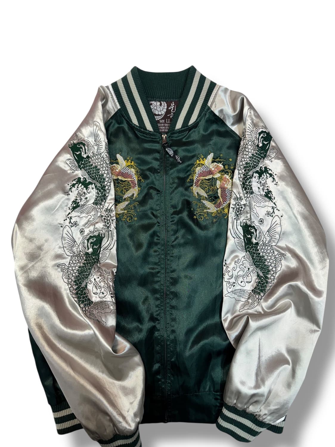 일본 비단 잉어 자수 스카쟌 (L)  상품이미지3