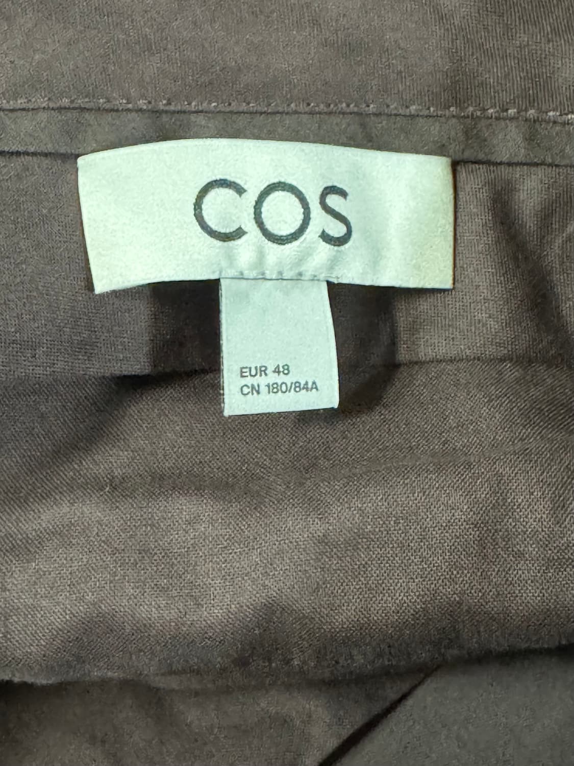 COS 와이드 레그 코튼 트라우저 다크브라운 48 상품이미지4