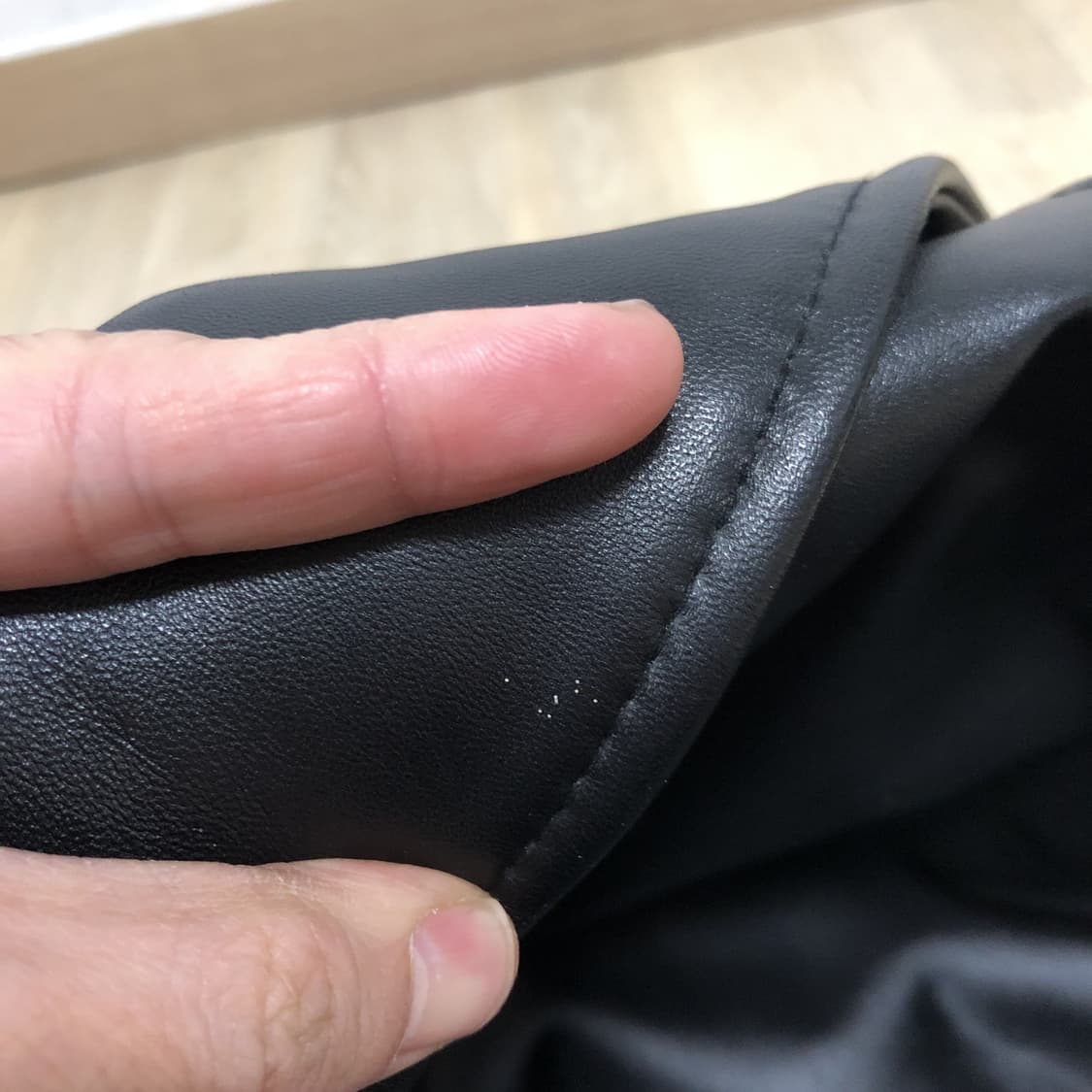 (XL) 에이징 CCC AGING CCC 램스킨 라이더 자켓 블랙 상품이미지5