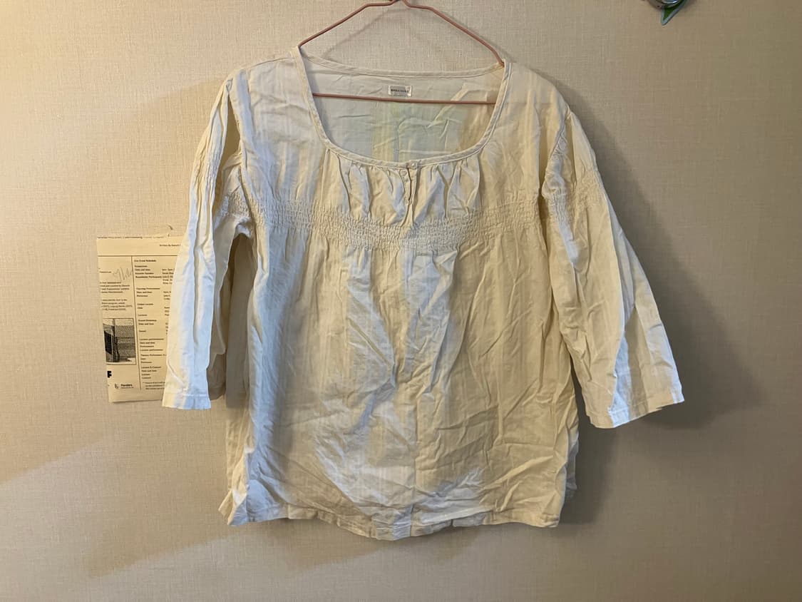 빈티지 7부 블라우스 상품이미지1