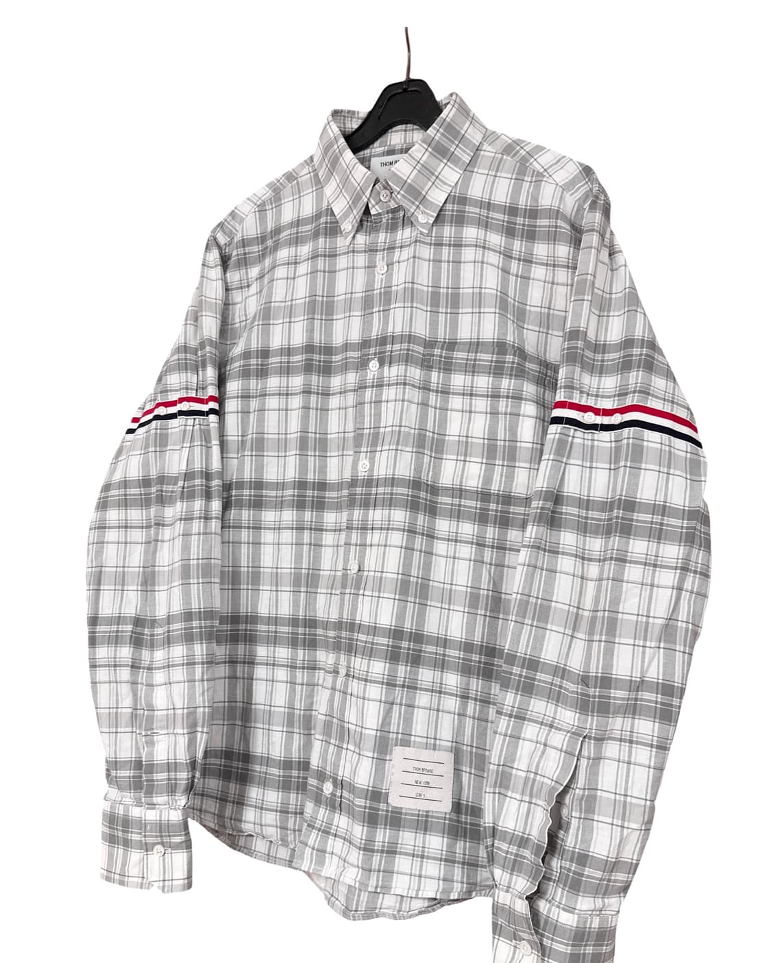 톰브라운 암밴드 체크 셔츠 상품이미지3