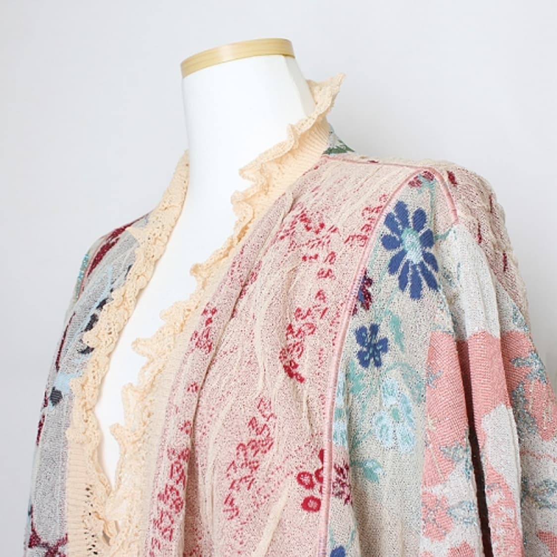 겐조 쇼라인 베이지 레이스 가디건 55 77 상품이미지4