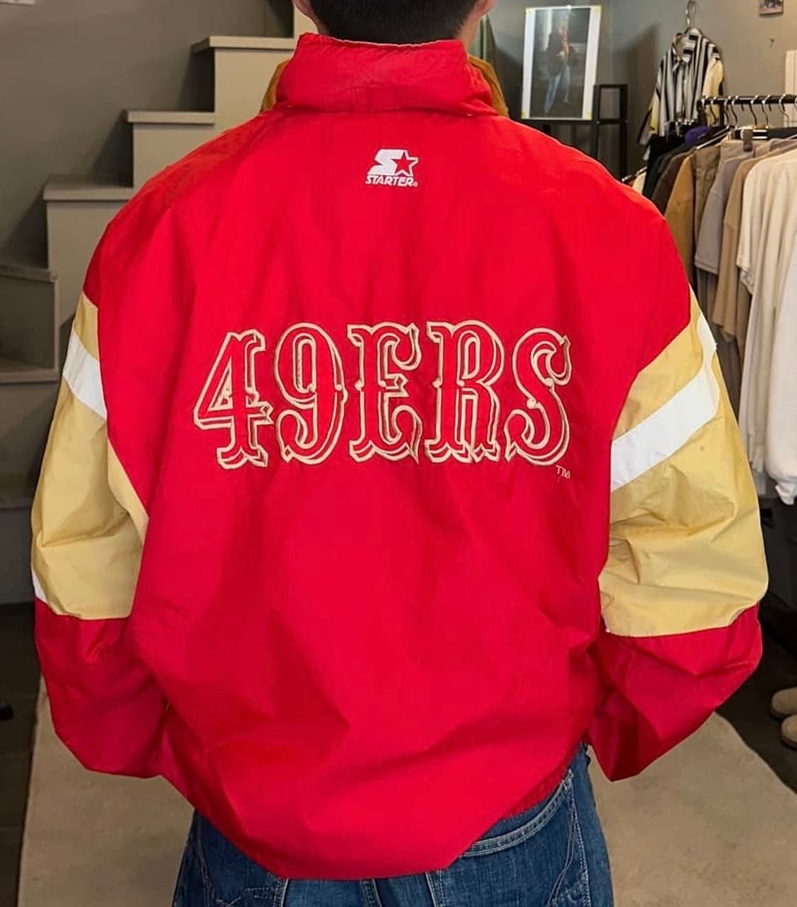 스타터 센프란시스코 49ers 바람막이 xl 사이즈5만원에 판매합니다.  상품이미지4