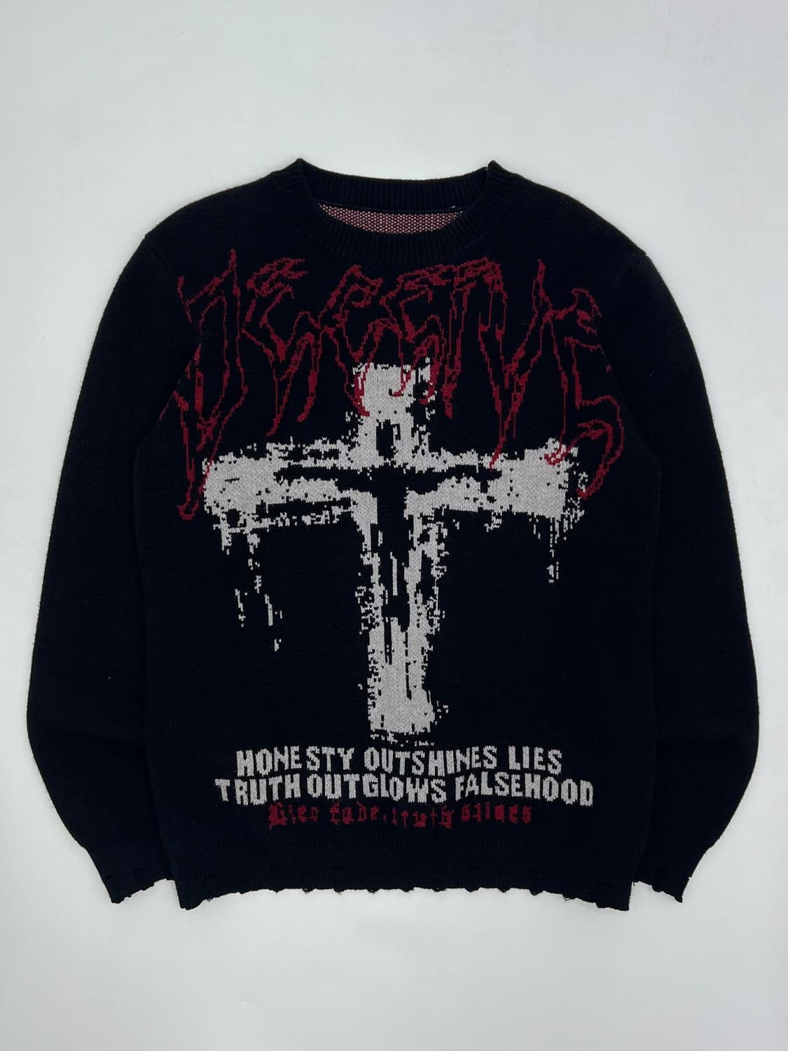 빈티지 y2k 크로스 패턴 니트 상품이미지1