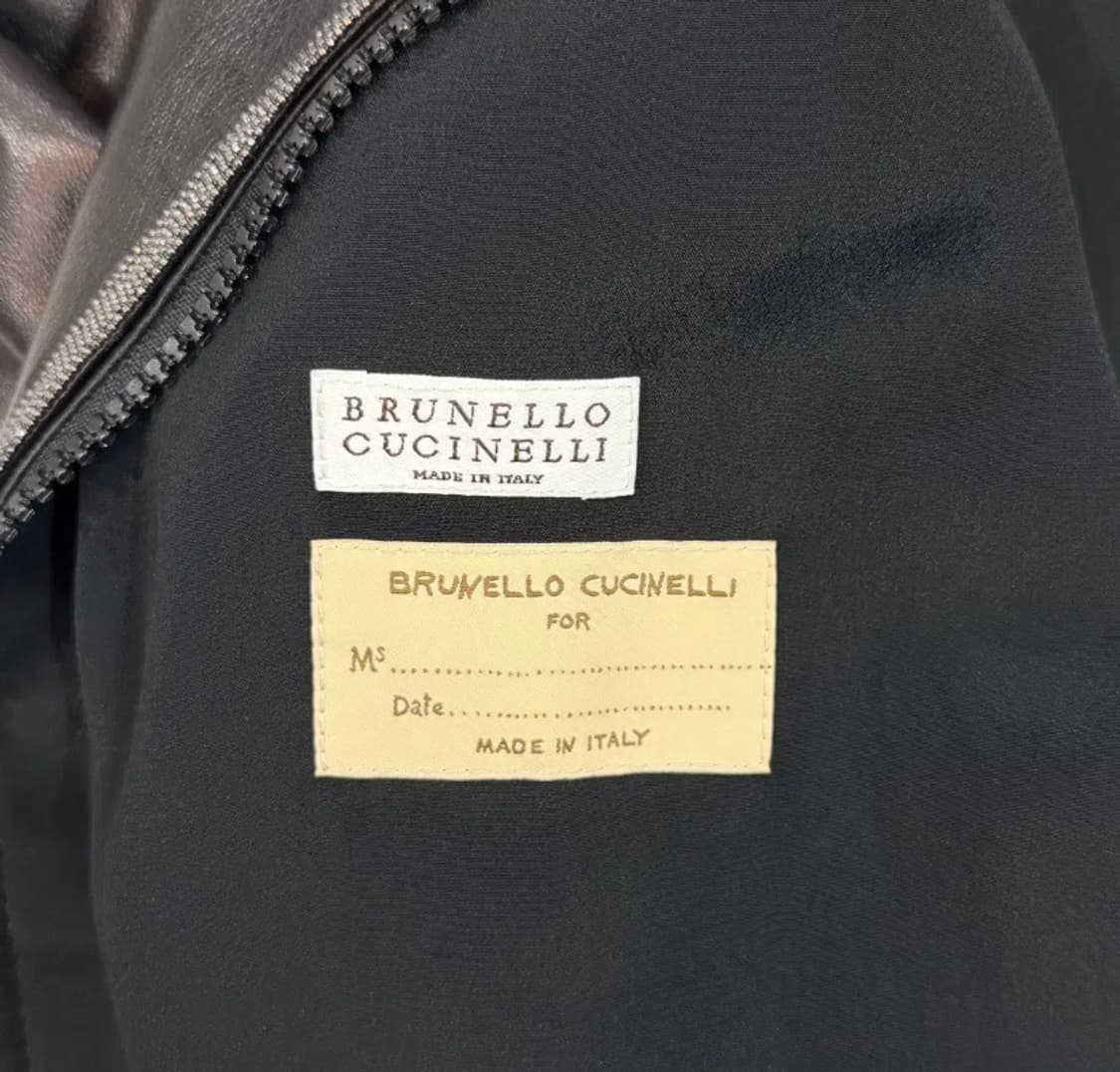 브루넬로 쿠치넬리 레더 봄버 미니멀 하이엔드 자켓 블랙 M 상품이미지4