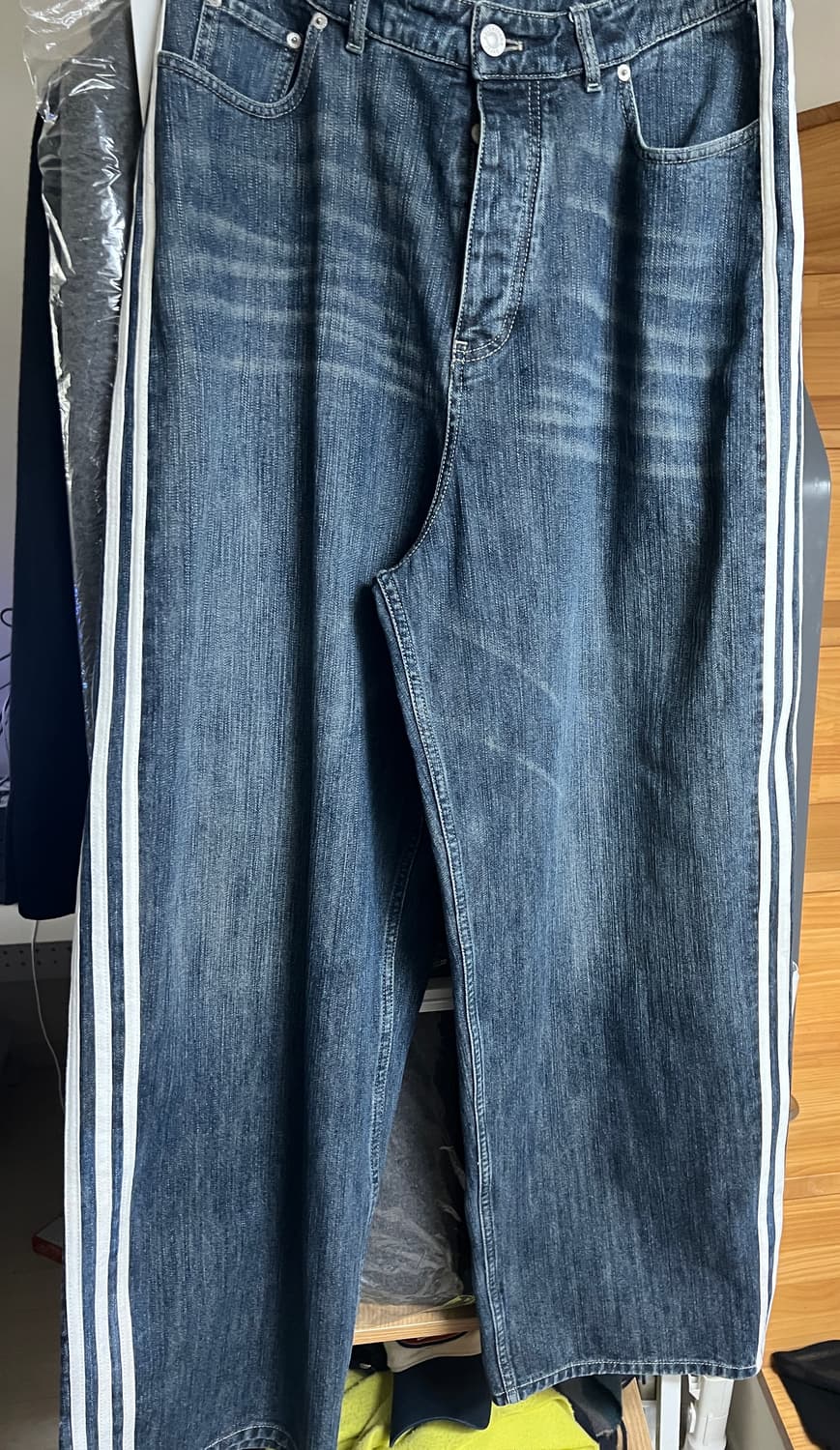 급매 XS) 발렌시아가 아디다스 라지배기데님 중청 황금사이즈 상품이미지1