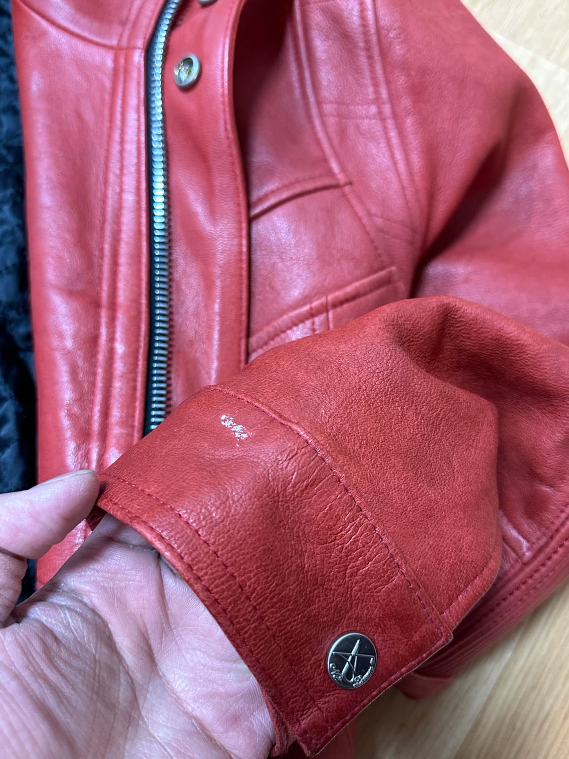 느와르 라르메스 블랙라벨 레더자켓 레드 상품이미지9