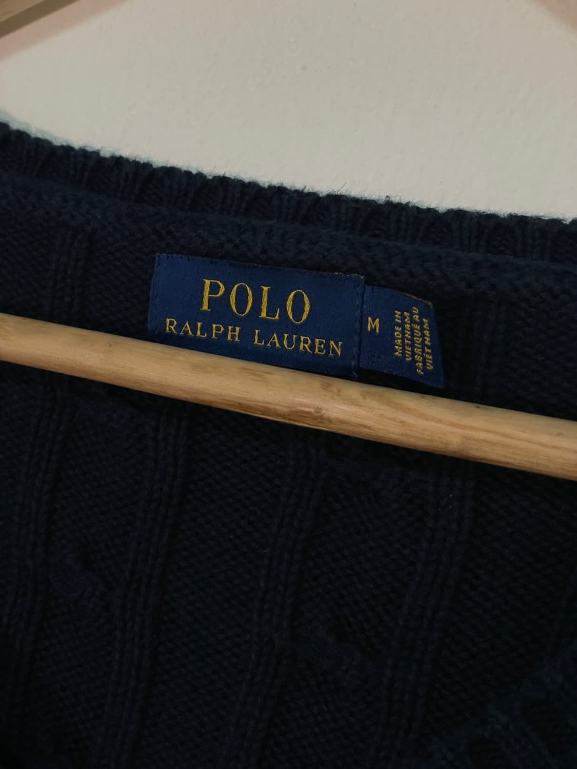폴로 네이비 포니 꽈배기 니트
 상품이미지4