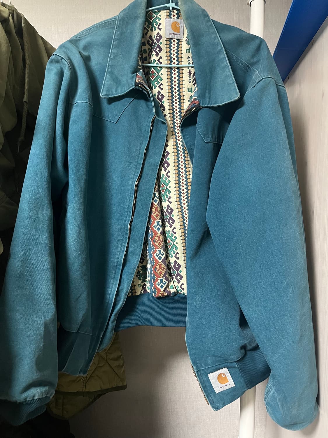 94s OG 칼하트 JS1155 Teal Blue 웨스턴 자켓 상품이미지1