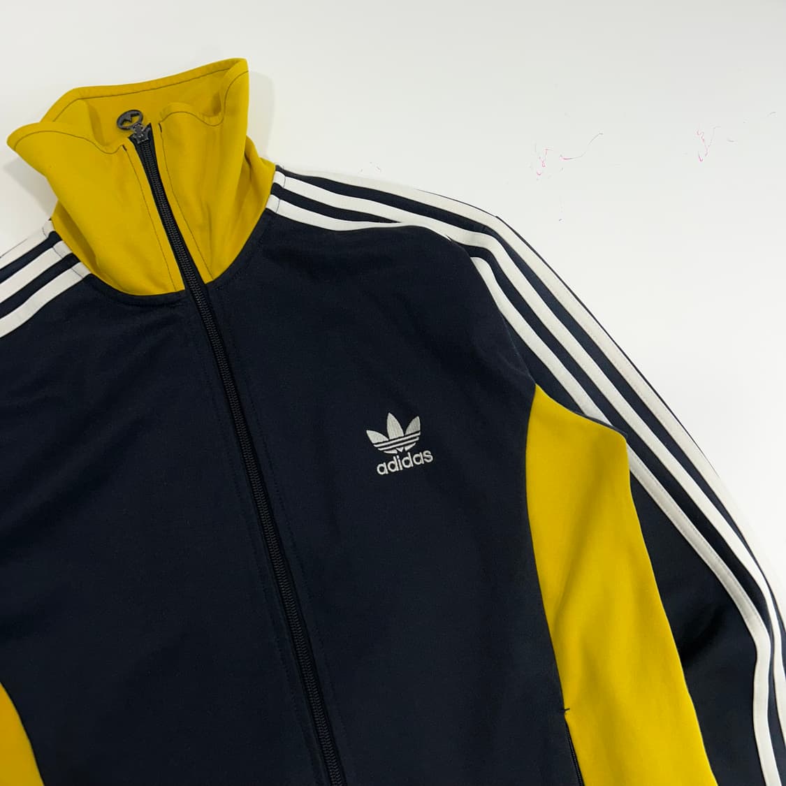 Adidas 아디다스 옐로우 네이비 배색 트랙탑 져지 상품이미지4