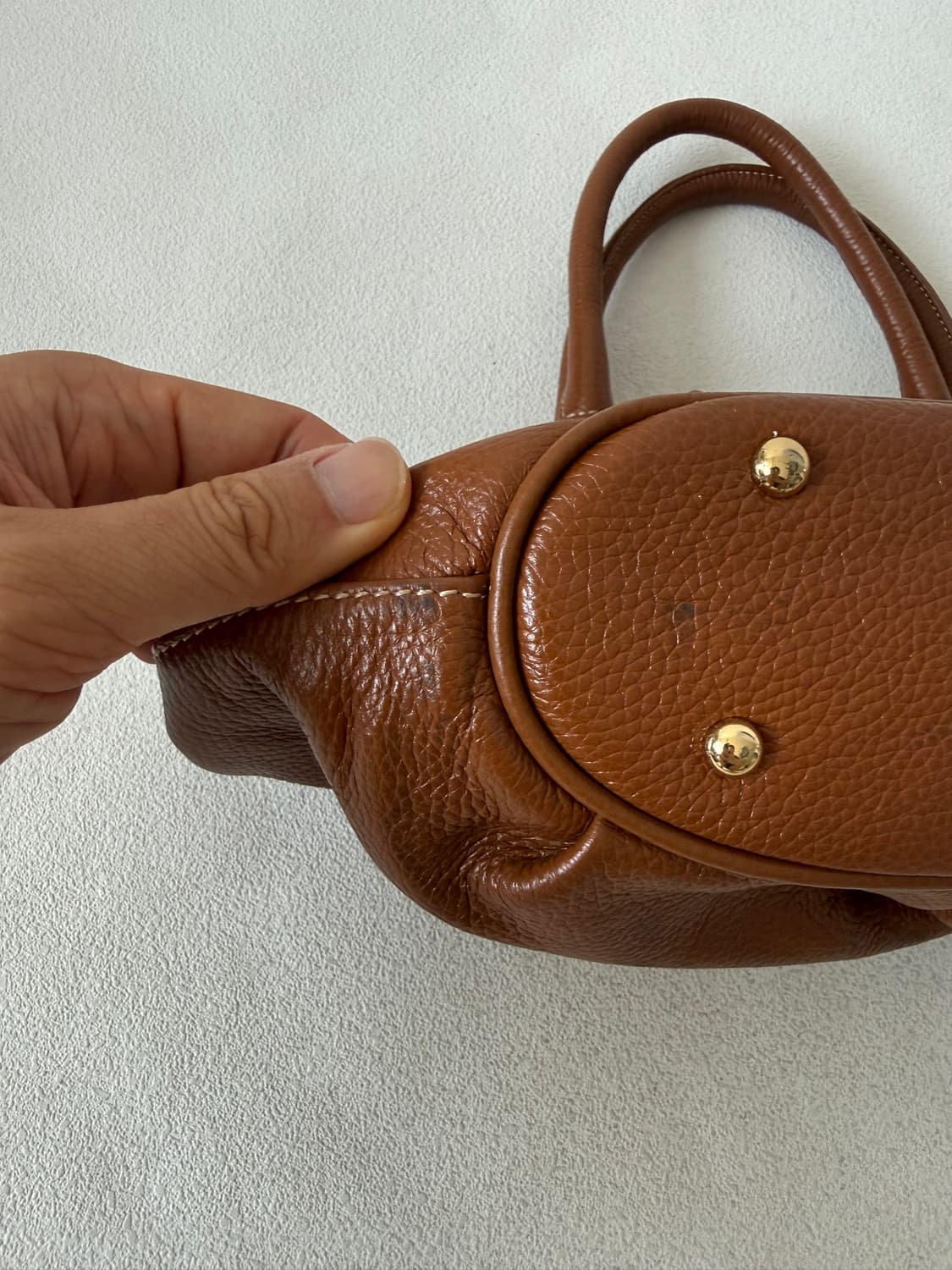 Pre owned 레더 토트백 상품이미지5