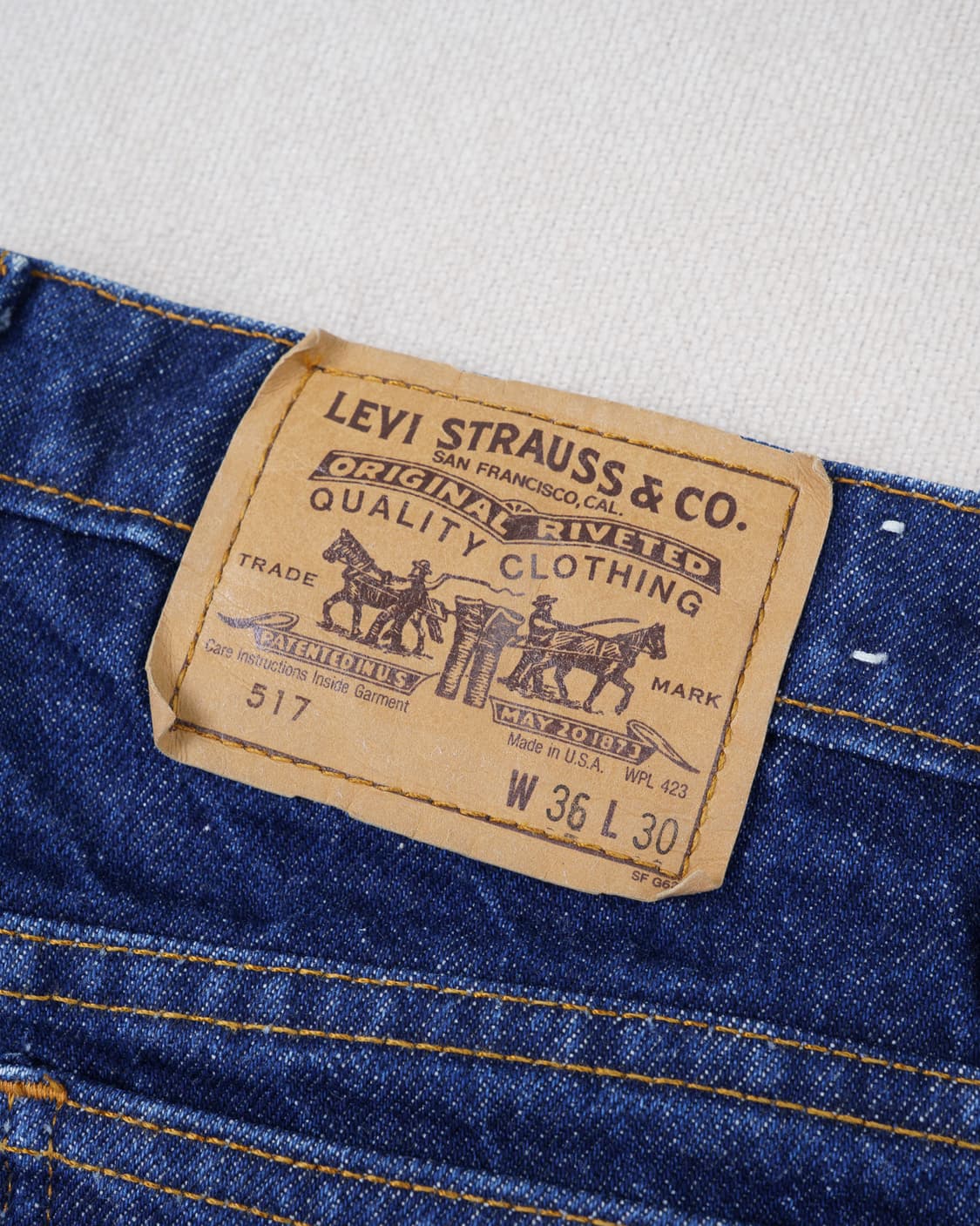 (허리 44) 80s 리바이스 517 부츠컷 데님 팬츠 상품이미지8